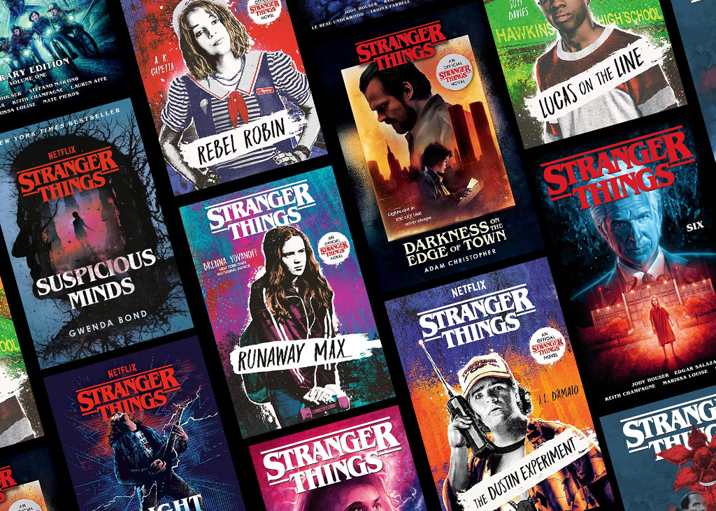Array of Stranger Things novel book covers